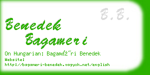 benedek bagameri business card